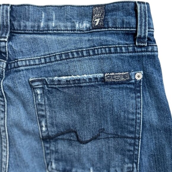 7 For All Mankind Josefina Skinny Boyfriend Jeans Medium Wash Jeans Size 27 - Picture 6 of 11
